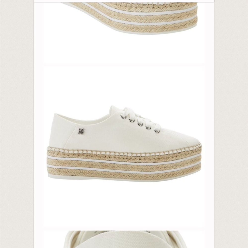 DKNY White Adrian Platform Espadrille NWT!!!
